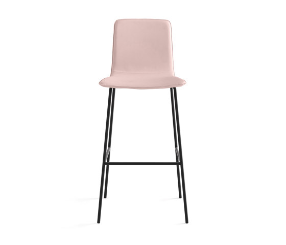 Klip stool - fixed base bar height & smooth upholstery | Sgabelli bancone | viccarbe