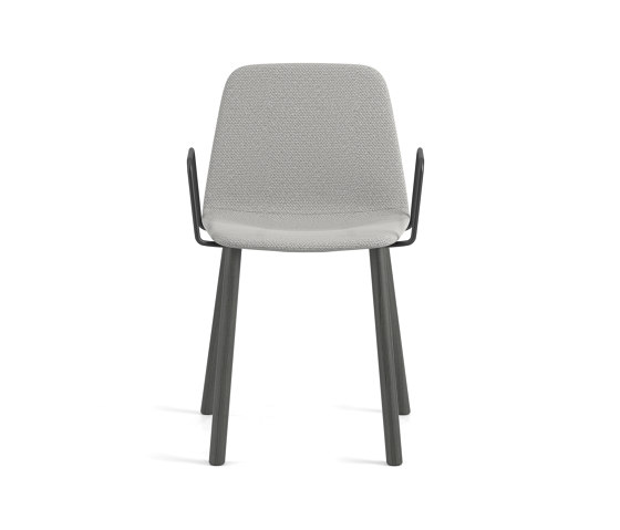 Maarten chair - four upholstered legs base & smooth upholstery | Stühle | viccarbe