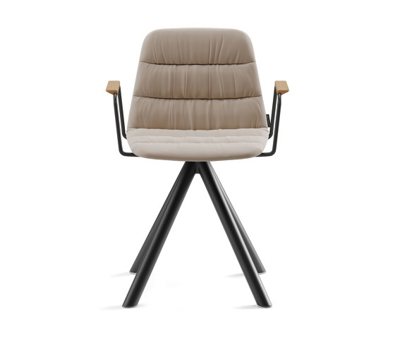 Maarten chair - swivel base & soft upholstery | Chaises | viccarbe