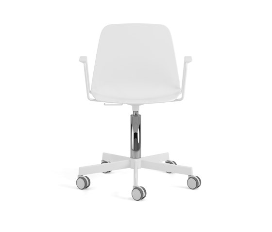 Maarten Plastic chair - five casters base | Chaises | viccarbe