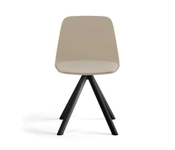 Maarten Plastic chair - swivel base with cushion | Chairs | viccarbe