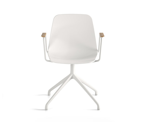 Maarten Plastic chair - pyramid swivel base | Chaises | viccarbe