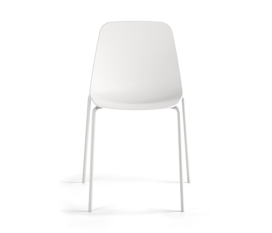 Maarten Plastic chair - 4 metal legs base | Chaises | viccarbe