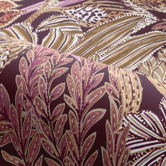 BORROMEE POURPRE/OLIVE | Wall coverings / wallpapers | Casamance