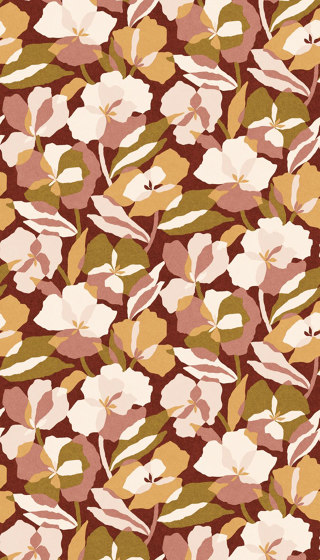 AMARYLLIS GRENAT/BLUSH | Carta parati / tappezzeria | Casamance