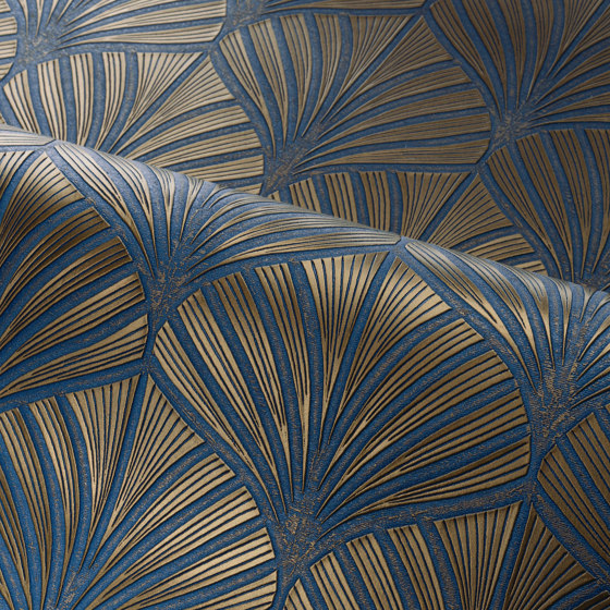 NEREIDES BLEU ROI/DORÉ | Wandbeläge / Tapeten | Casamance