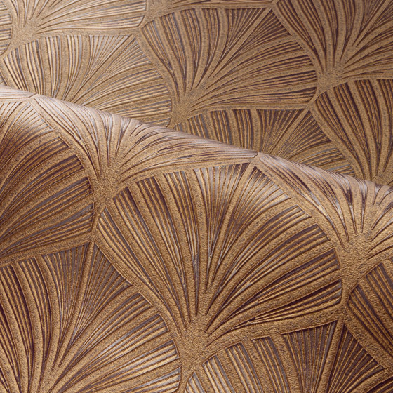 NEREIDES AUBERGINE/DORÉ | Wandbeläge / Tapeten | Casamance