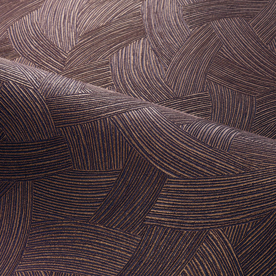 BERENICE AUBERGINE/DORÉ | Wall coverings / wallpapers | Casamance