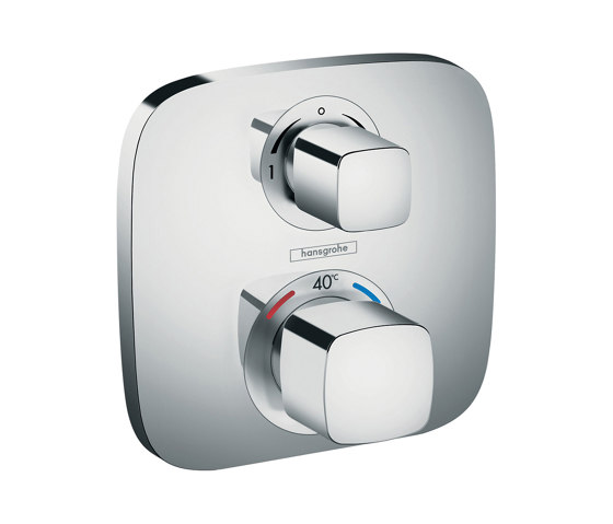 Ecostat E Set de finition pour mitigeur thermostatique encastré avec robinet d'arrêt et inverseur | Robinetterie de douche | Hansgrohe