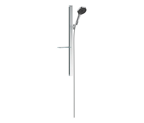 Rainfinity Brauseset 130 3jet EcoSmart mit Brausestange 90 cm und Ablage | Duscharmaturen | Hansgrohe