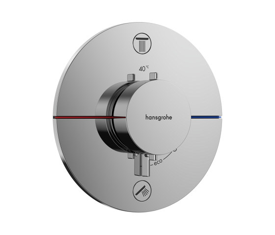 ShowerSelect Comfort S Set de finition pour mitigeur thermostatique encastré avec 2 fonctions | Robinetterie de douche | Hansgrohe