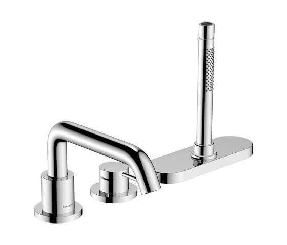 hansgrohe Tecturis S 3-hole rim mounted single lever bath mixer with sBox | Wash basin taps | Hansgrohe