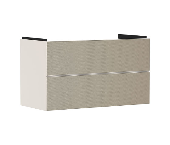 Xevolos E Meuble bas pour plan vasque 780/475 avec 2 tiroirs caisson Beige mat | Meubles sous-lavabo | Hansgrohe