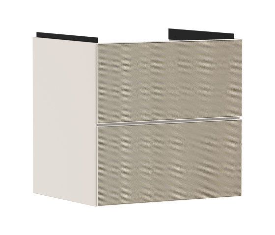 Xevolos E Waschtischunterschrank Sandbeige Matt 580/475 mit 2 Schubkästen für Waschtisch | Waschtischunterschränke | Hansgrohe