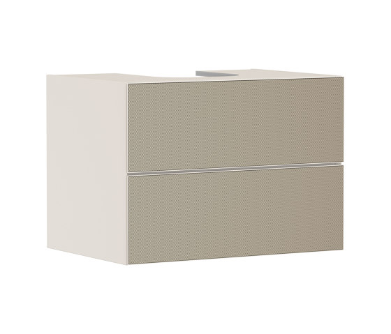 Xevolos E Meuble bas 780/550 pour vasque à poser Xevolos E avec 2 tiroirs caisson Beige mat | Meubles sous-lavabo | Hansgrohe