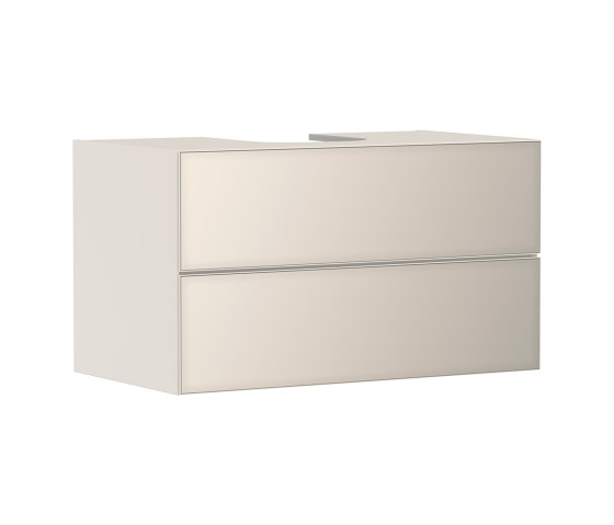 Xevolos E Meuble bas 980/550 pour vasque à poser Xevolos E avec 2 tiroirs caisson Beige mat | Meubles sous-lavabo | Hansgrohe