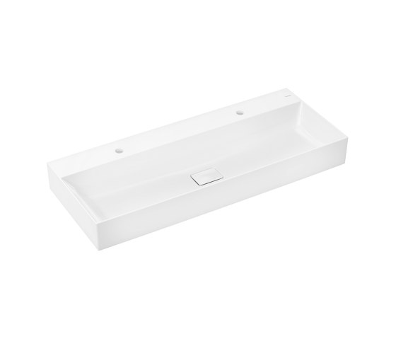 Xevolos E Plan vasque 1200/480 sans trop plein avec 2 trous pour robinet, SmartClean | Lavabos | Hansgrohe