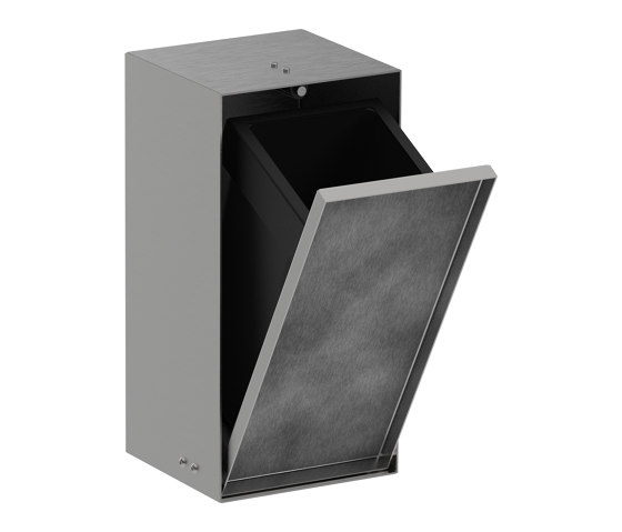 XtraStoris Rock Poubelle encastrée avec porte carrelée 300/150/140 | Poubelles de salle de bain | Hansgrohe