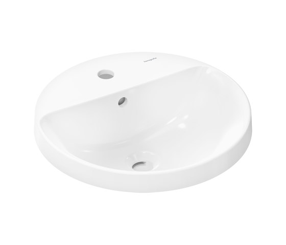 Xuniva S Lavabo sopratop 450/450 con foro rubinetteria e troppopieno, SmartClean | Lavabi | Hansgrohe