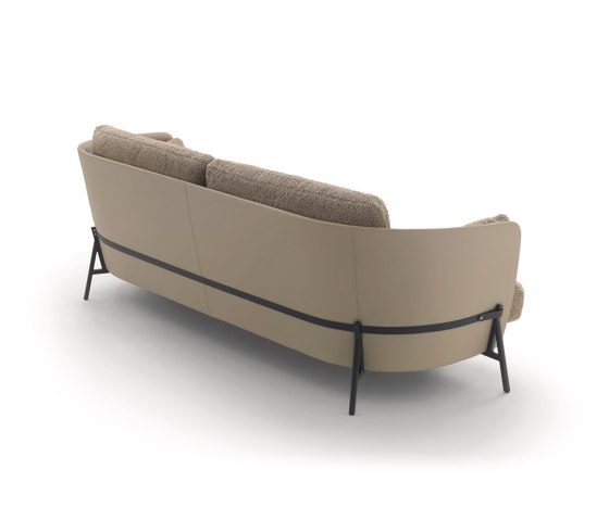 Cradle Sofa cover inside fabric - outside leather | Sofás | ARFLEX