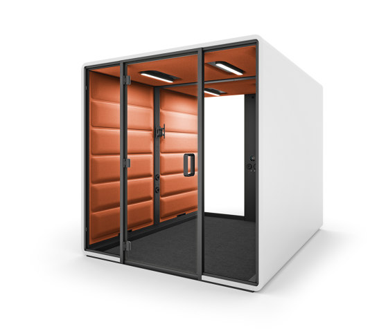 HushFree.Access.L | Orange | Box de bureau | Hushoffice