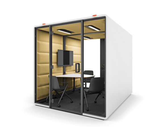 HushFree.Access.L | Yellow | Box de bureau | Hushoffice