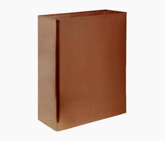 Radius | PVD Bronze TSL.279 Wall Mounted Waste Receptacle / Large | Pattumiera bagno | The Splash Lab