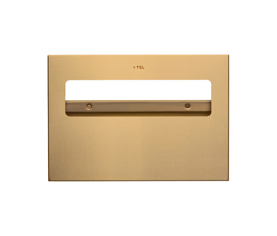 Radius | PVD Brass Toilet Seat Cover Dispenser | Distributeurs de papier toilette | The Splash Lab