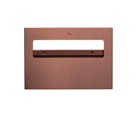 Radius | PVD Bronze Toilet Seat Cover Dispenser | Portarotolo | The Splash Lab