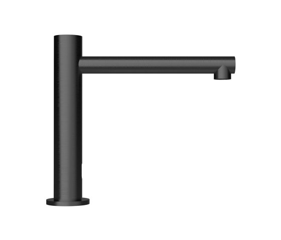 Radius | PVD Black Straight Spout Tap / Large | Wash basin taps | The Splash Lab