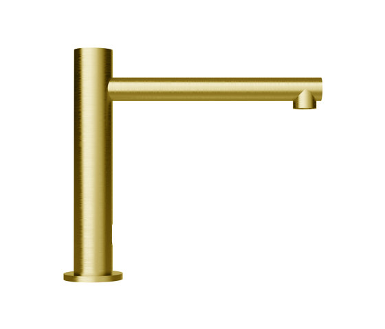 Radius | PVD Brass Straight Spout Tap / Large | Wash basin taps | The Splash Lab