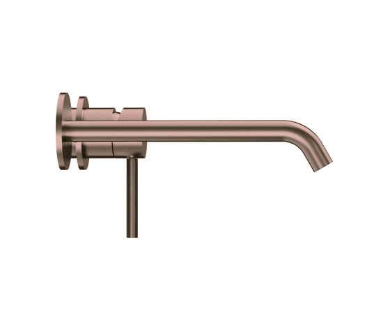 Radius | PVD Bronze Wall Mounted Manual Tap | Wash basin taps | The Splash Lab