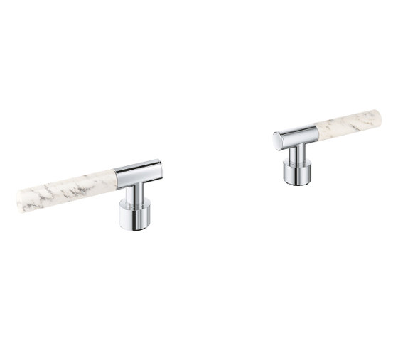 Atrio Private Collection Sticks made from White Attica Caesarstone material | Rubinetteria accessori | GROHE