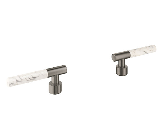 Atrio Private Collection Sticks made from White Attica Caesarstone material | Bathroom taps accessories | GROHE