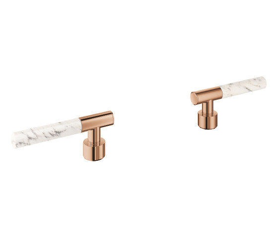 Atrio Private Collection Sticks made from White Attica Caesarstone material | Bathroom taps accessories | GROHE