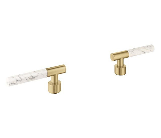 Atrio Private Collection Sticks made from White Attica Caesarstone material | Bathroom taps accessories | GROHE