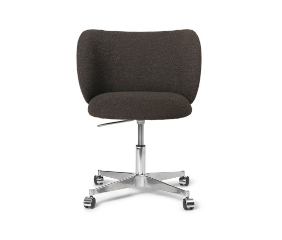 Rico Dining w. Castors Soft Bouclé - Dark Brown | Sedie | ferm LIVING