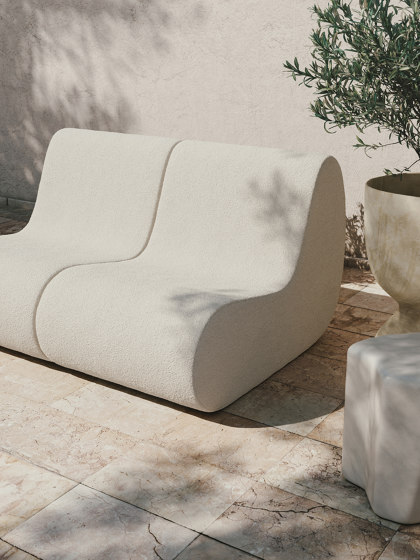 Rouli Center Module Pure Bouclé - Off-white | Armchairs | ferm LIVING