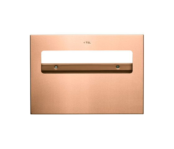 Radius | PVD Copper Toilet Seat Cover Dispenser | Portarollos | The Splash Lab