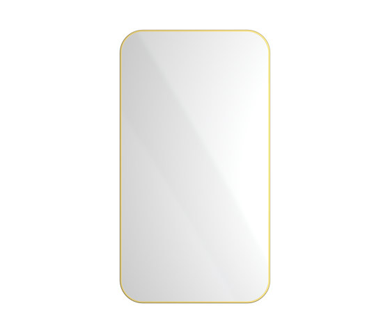 Radius | PVD Brass Wall Mount Mirror / Rectangular | Bath mirrors | The Splash Lab