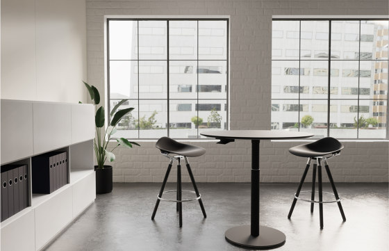 Float Gather 36in Round | Tables hautes | Humanscale