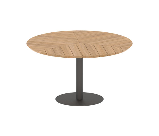 Butler round table 120 low dining teak top | Tavoli pranzo | Royal Botania