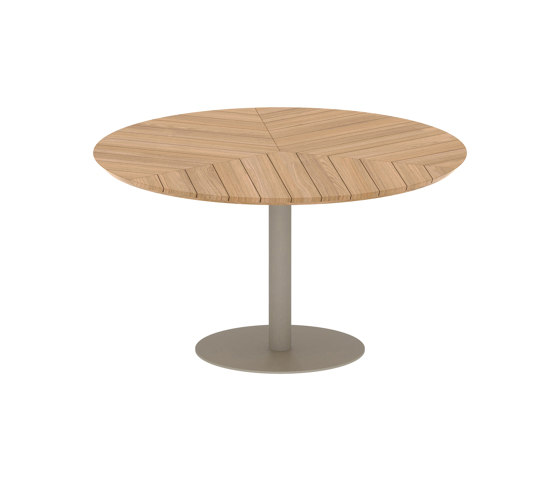 Butler round table 120 low dining teak top | Tavoli pranzo | Royal Botania