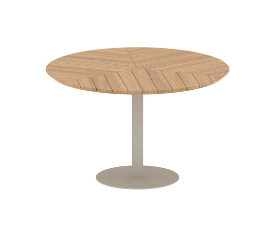 Butler table ronde 120 standard dining plateau en teak | Tables de repas | Royal Botania