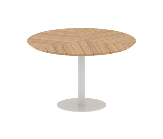 Butler round table 120 standard dining teak top | Tavoli pranzo | Royal Botania