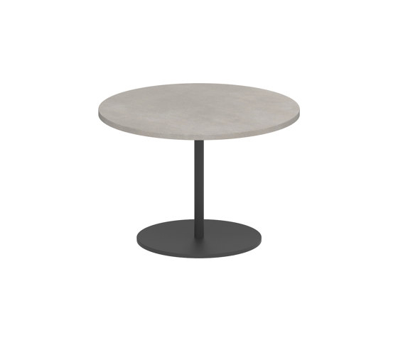 Butler side table 40cm round coated stainless steel & ceramic top | Side tables | Royal Botania