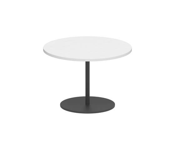 Butler side table 40cm round coated stainless steel & ceramic top | Tavolini alti | Royal Botania