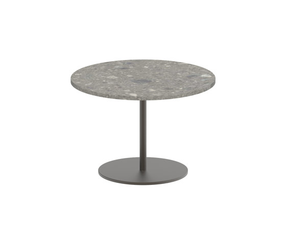 Butler side table 40cm round coated stainless steel & ceramic top | Side tables | Royal Botania