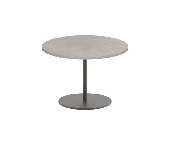 Butler side table 40cm round coated stainless steel & ceramic top | Tavolini alti | Royal Botania