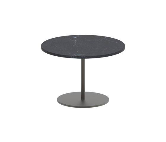 Butler side table 40cm round coated stainless steel & ceramic top | Tavolini alti | Royal Botania